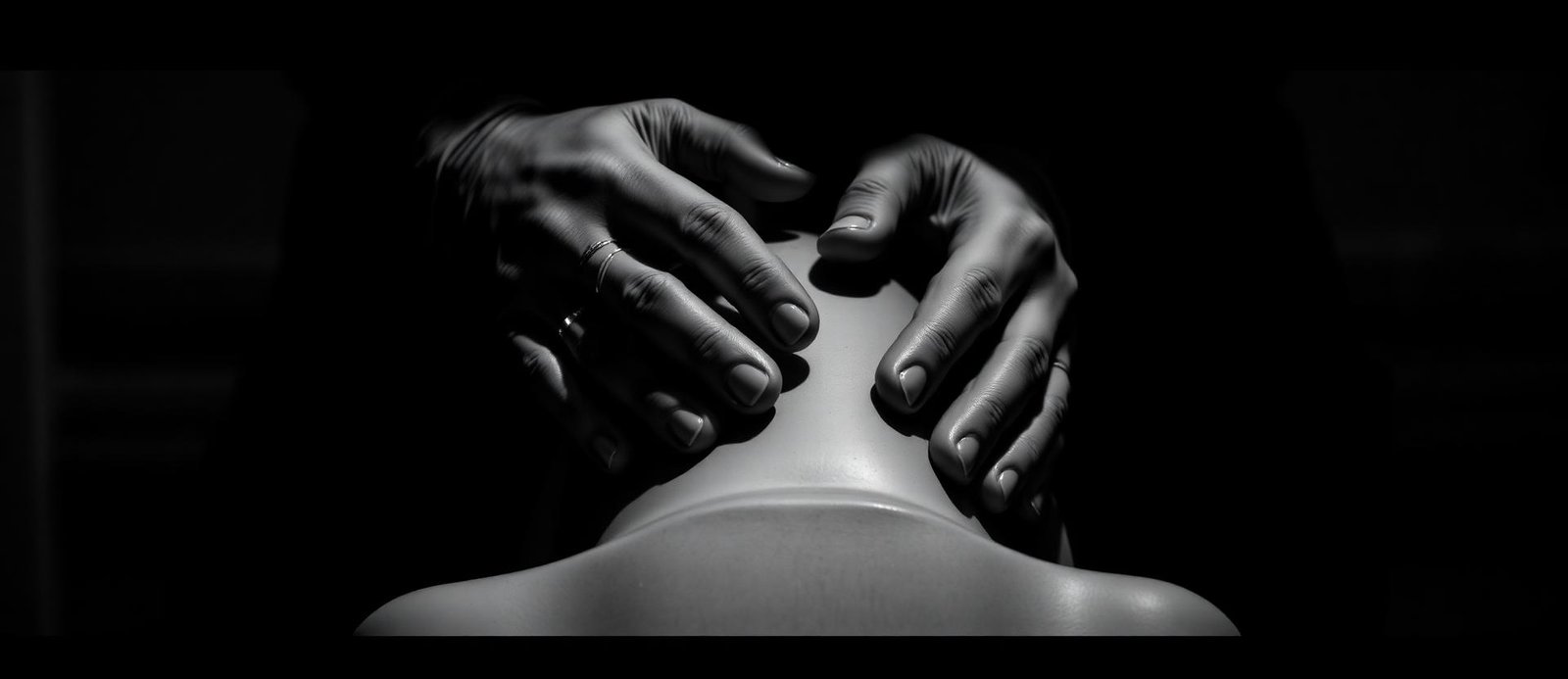 Hands performing CPR on a training mannequin